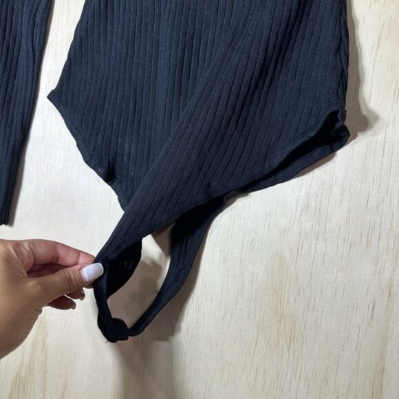 Fashion Nova Make My Life Complete Black Sweater Ribbed Bodysuit Size XL - Picture 3 of 6